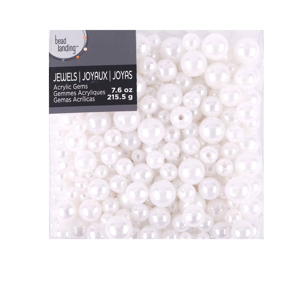Find The Round White Pearl Mix Beads By Bead Landing At Michaels